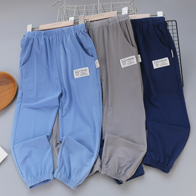 儿童速干冰丝薄运动灯笼裤