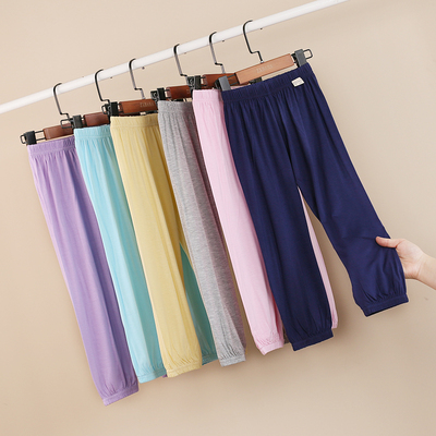 莫代尔防晒中大童休闲家居裤