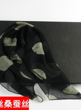 【微瑕疵】大波点小方巾丝巾女复古春秋冬季100%桑蚕丝真丝小围巾