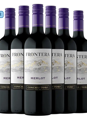干露缘峰梅洛红葡萄酒FRONTERA Merlot 750mlx6瓶