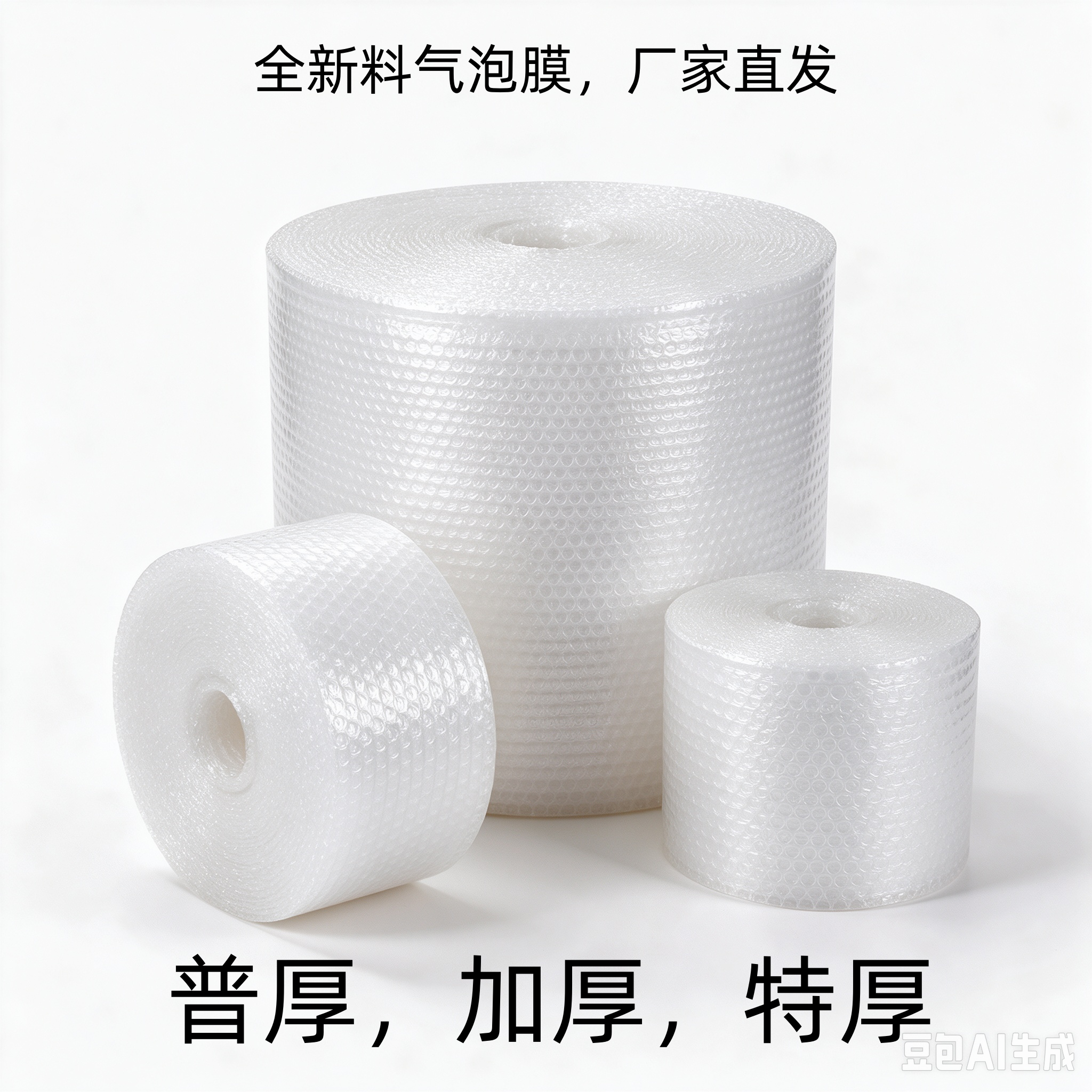 气泡膜大卷装 防震打包泡沫纸 快递包装泡泡纸加厚气泡垫厂家