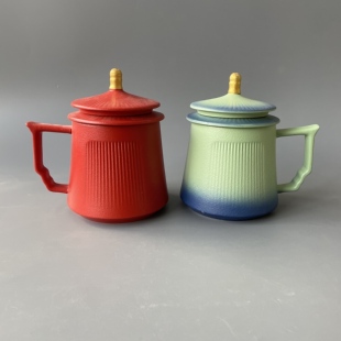 故宫文创中式马克杯陶瓷大容量水杯个人专用茶杯咖啡杯牛奶早餐杯