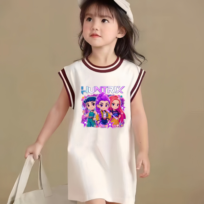 Kpop猎魔女团女童连衣裙夏季