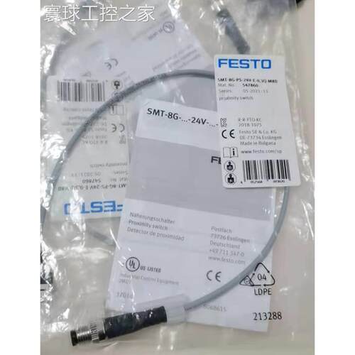 非实价SMT-8G-PS-24V-E-0.3Q-M8D定货号547860全新原包装费斯托磁