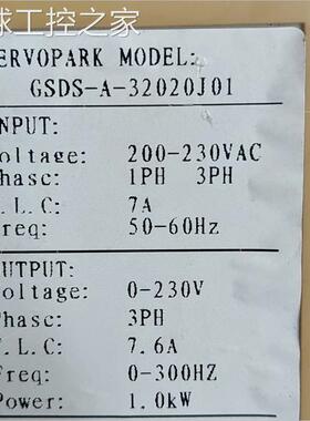 非实价二手拆机伺服GSDS-A-32020J01,实物拍摄,成色如