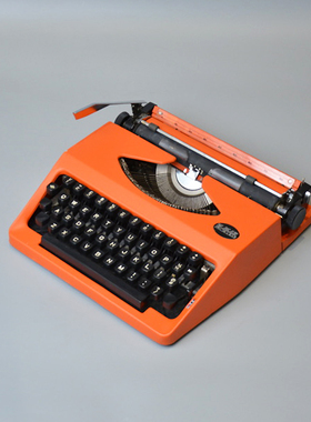HERO英雄打字机全金属机身正常使用橙色限量文艺复古收藏中古旧物
