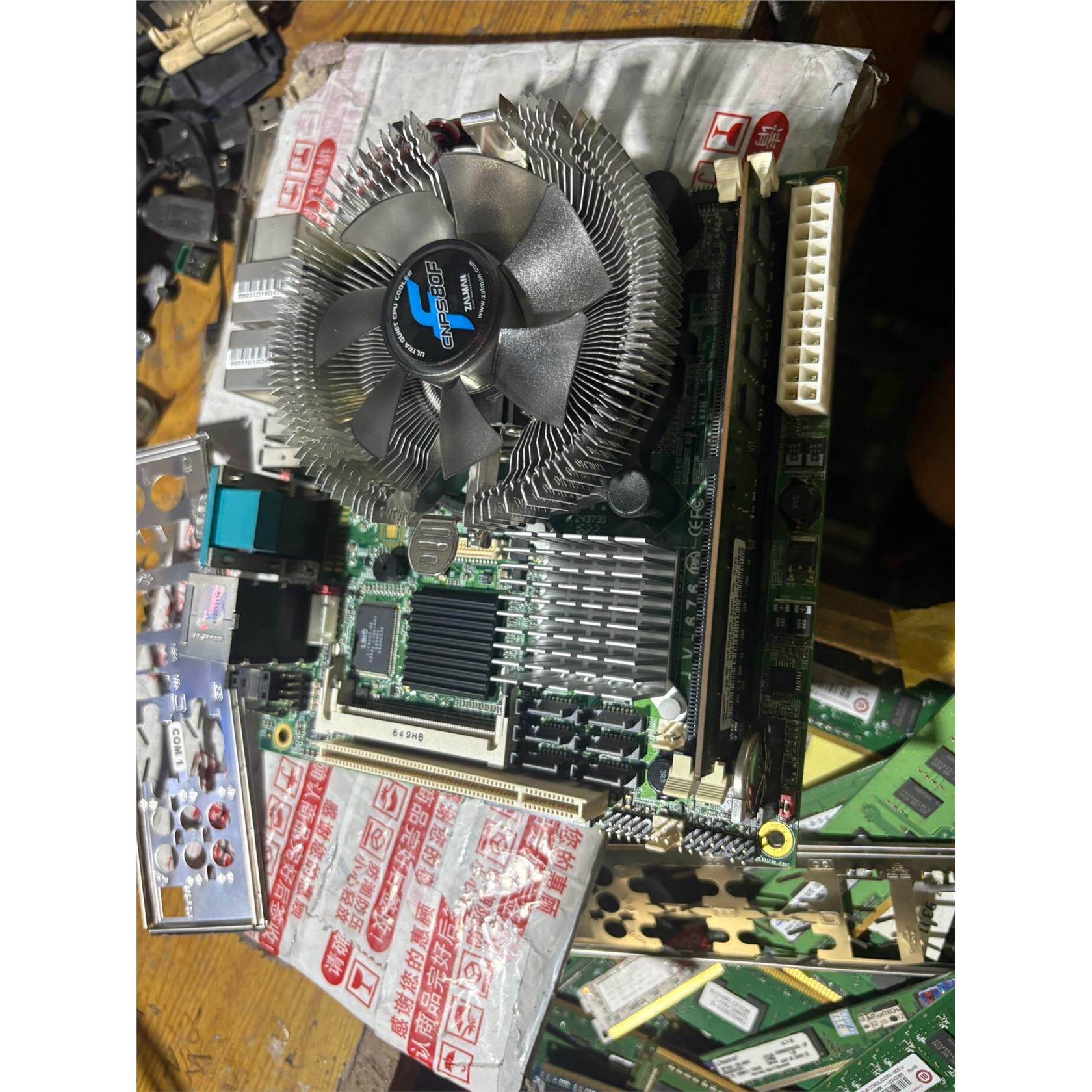 肯懋嵌入式MiniITX工控机主板LV-676 双网口 成色