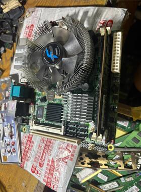 肯懋嵌入式MiniITX工控机主板LV-676 双网口 成色