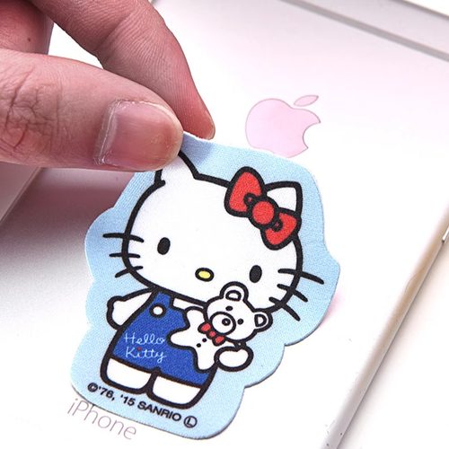 日本hellokitty擦手机屏幕清洁布显示器神器笔记本电脑反复卡通贴