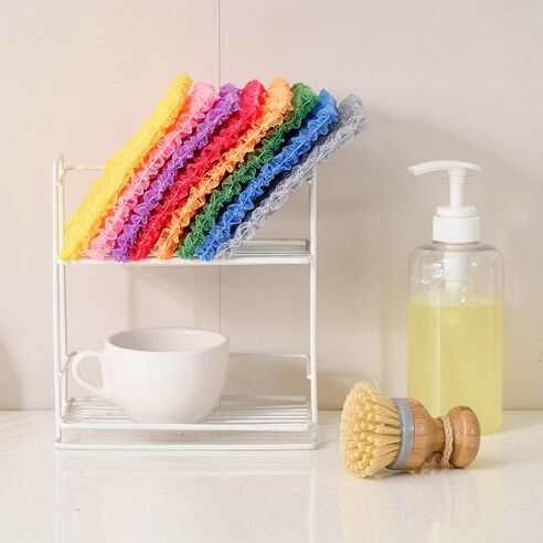 韩国进口正品散装彩虹泡泡光抹布不沾油洗碗巾厨房清洁起泡丰富