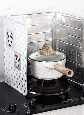 日本小熊猫厨房挡油板煤气灶防油溅油污隔热板 进口燃气灶遮挡板