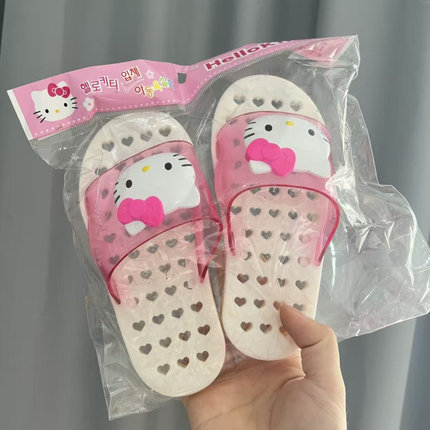 特价韩国正品hello kitty可爱立体猫头浴室拖鞋婴幼儿防滑一字拖