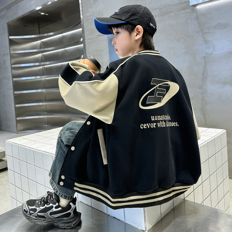 常规春秋立领棒球服外套潮男童