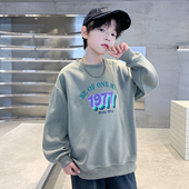 中大童春季 潮牌儿童打底衫 男孩内搭潮 2026新款 男童圆领卫衣春秋款