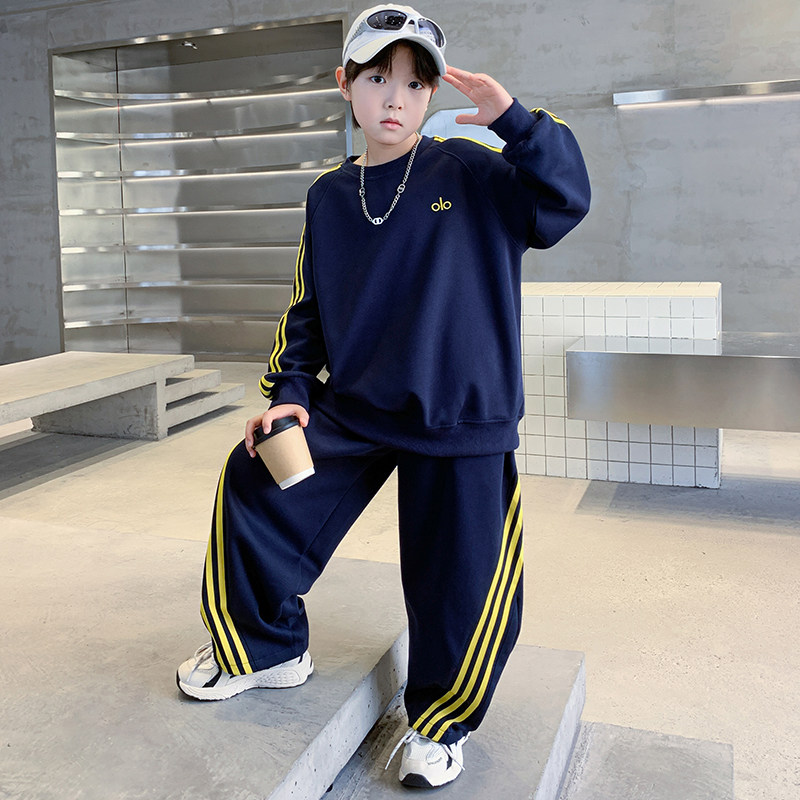 男童套装春款2026新款潮男孩春季运动服中大童春装卫衣卫裤两件套