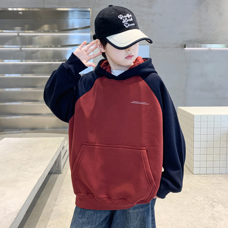 男童卫衣秋冬款2025新款儿童装男孩冬季加绒加厚上衣中大童打底衫