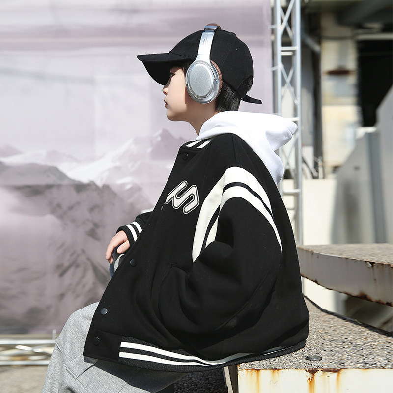 男童外套春秋款2026新款洋气儿童棒球服春季中大童夹克男孩上衣潮