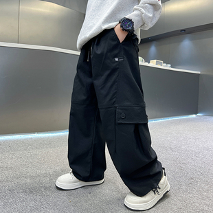 男童春秋款工装裤2026新款潮流中大童春装儿童休闲裤男孩春季裤子