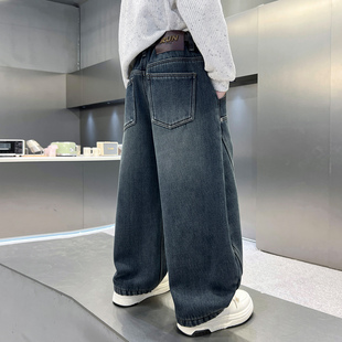 中大童加绒牛仔裤 男童一体绒裤 痞帅儿童冬装 2026新款 保暖 子秋冬季