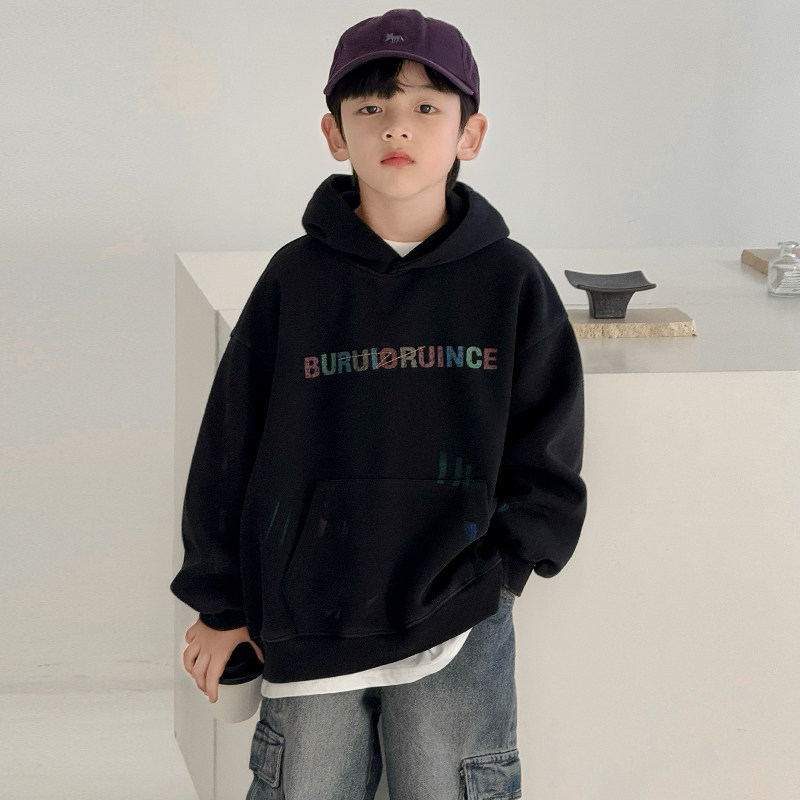 男童连帽卫衣春季2026新款潮流中大童春款打底衫舒适儿童春秋上衣