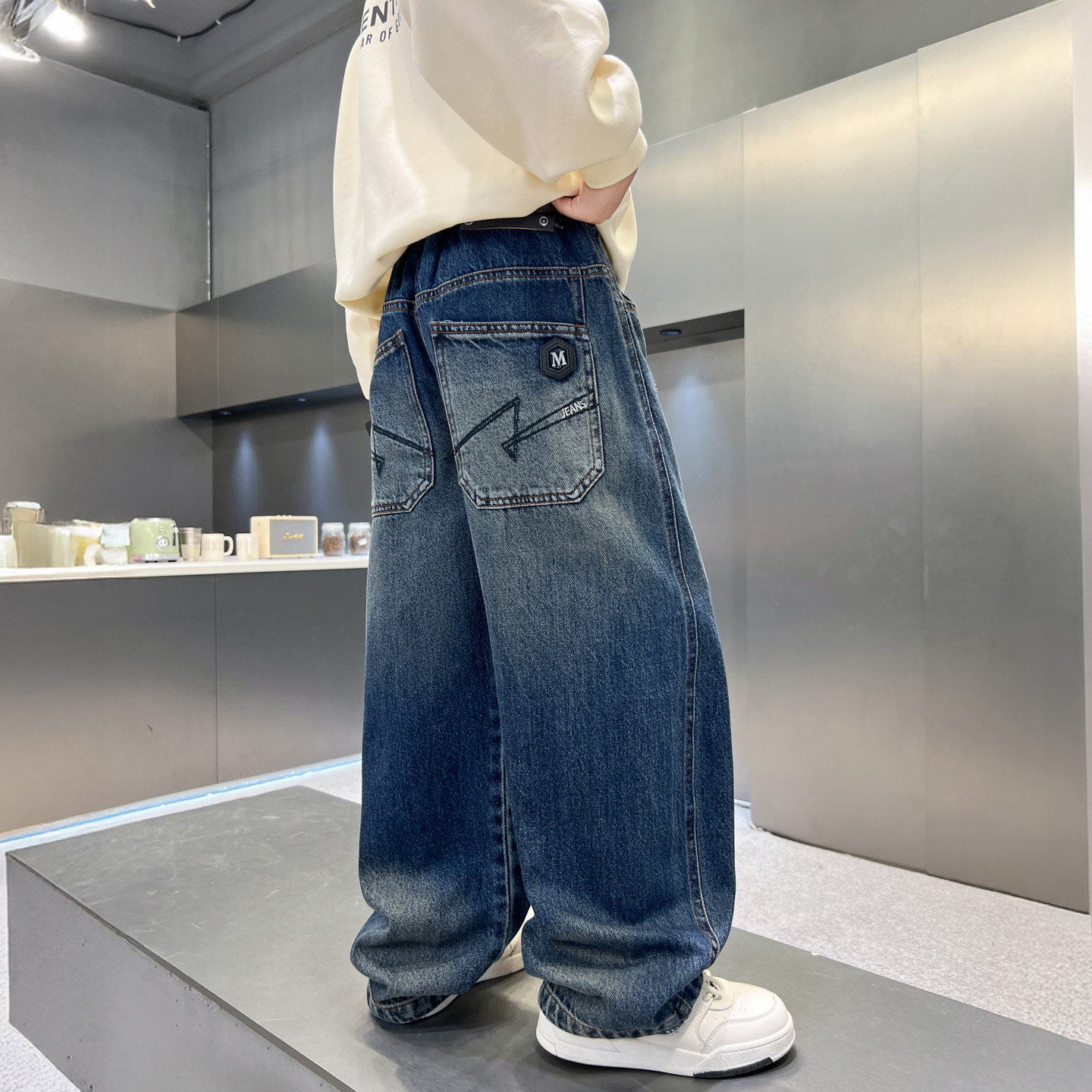 男童牛仔裤春春款2026新款儿童春春季直筒裤中大童春装长裤炸街潮