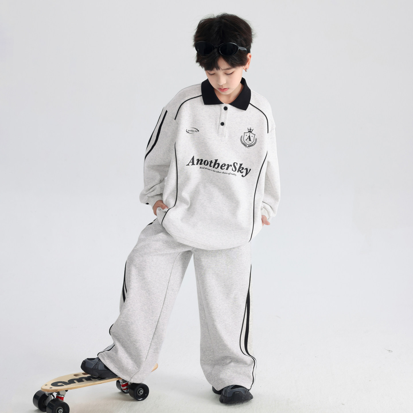 男童运动套装春秋款2026新款潮儿童休闲卫衣两件套中大童春装洋气