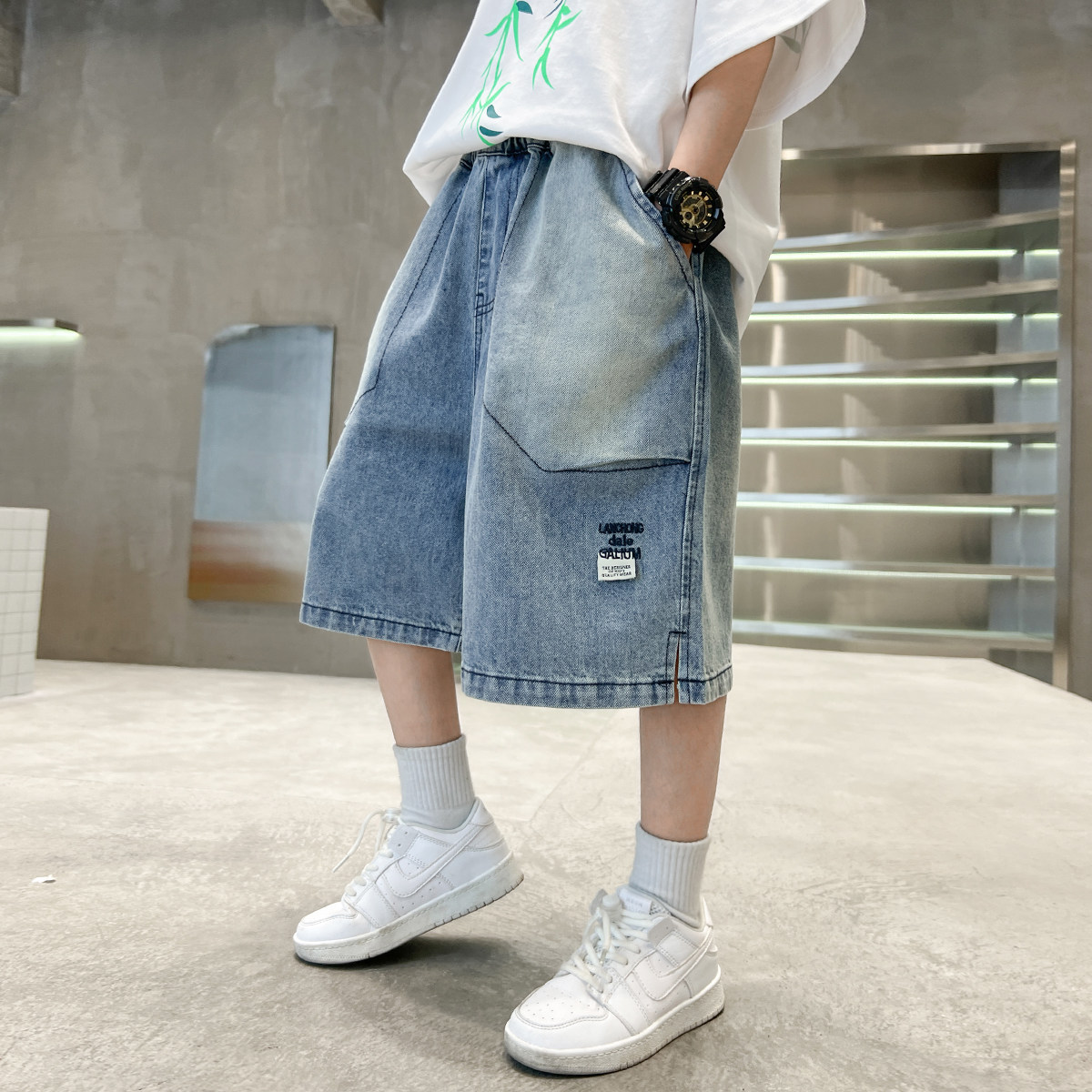 男童牛仔短裤夏季2026新款儿童夏装薄款五分裤中大童夏款中裤炸街