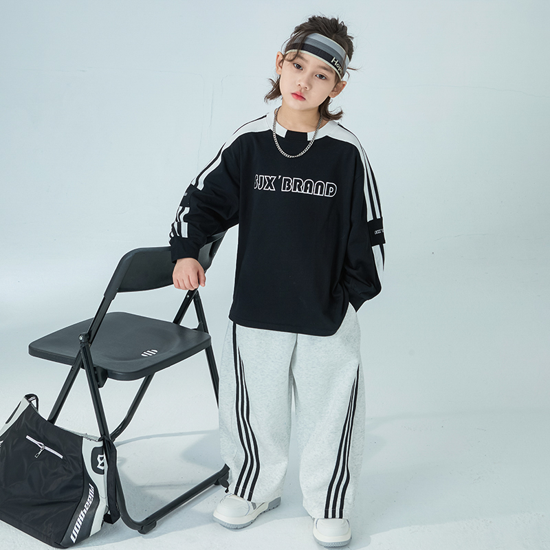 男童运动卫衣套装春秋款2025新款潮中大童痞帅街舞服两件套儿童装
