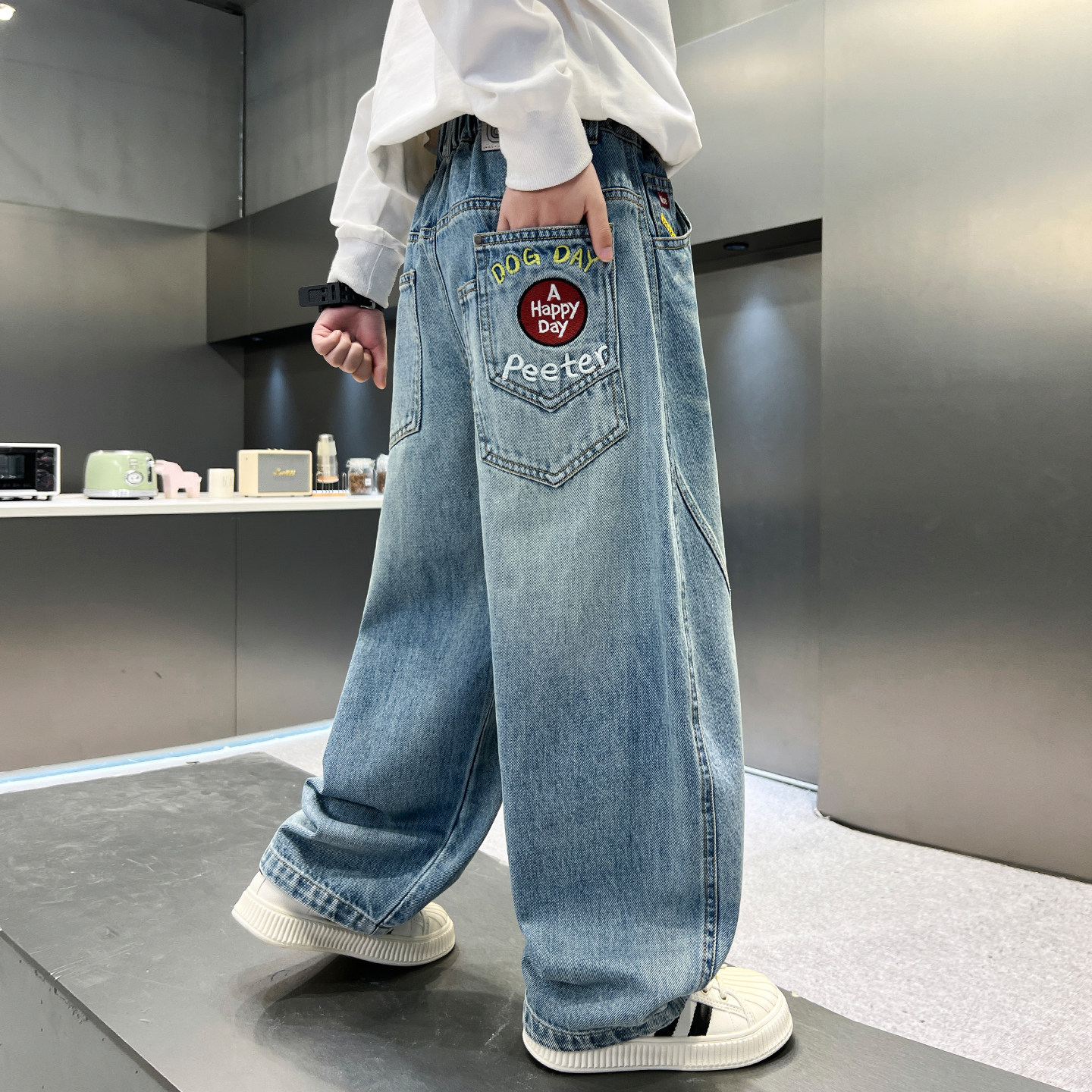 儿童装男童直筒牛仔裤春秋2026新款洋气中大童春装男孩休闲裤百搭