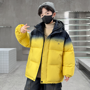 男童连帽外套冬季2026新款痞帅儿童冬款棉服中大童男孩保暖棉衣潮