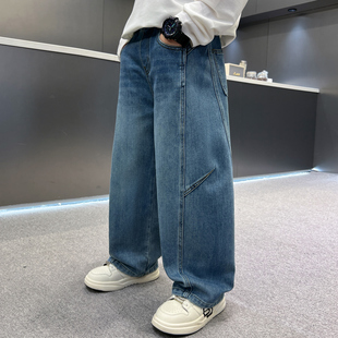 儿童装男童春款牛仔裤2026新款洋气中大童春秋季儿童男孩休闲裤潮