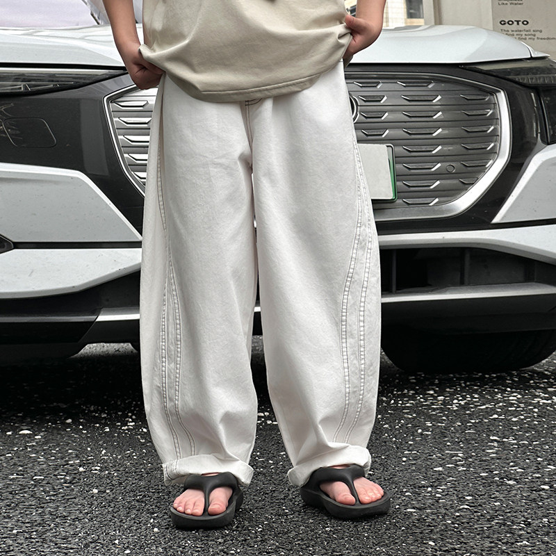 长裤纯棉休闲裤薄款夏季弯刀裤潮