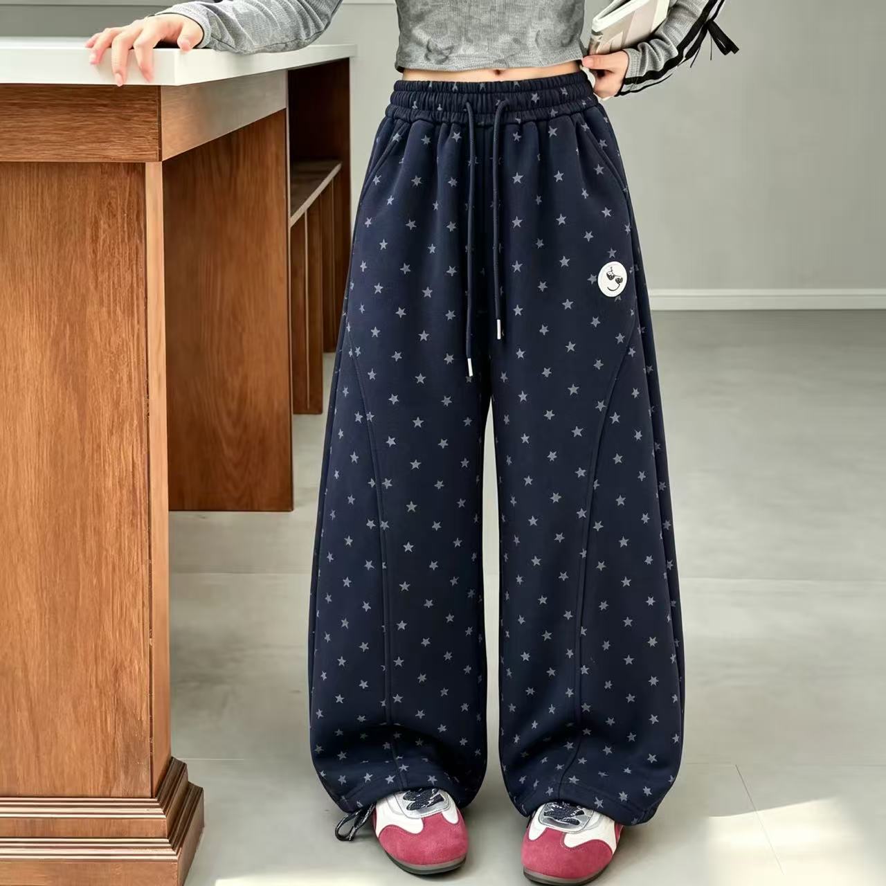 长裤棉混运动裤花型卫裤百搭宽松