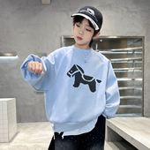 儿童打底衫 潮牌中大童春季 百搭潮 2026新款 男童圆领马年卫衣春秋款