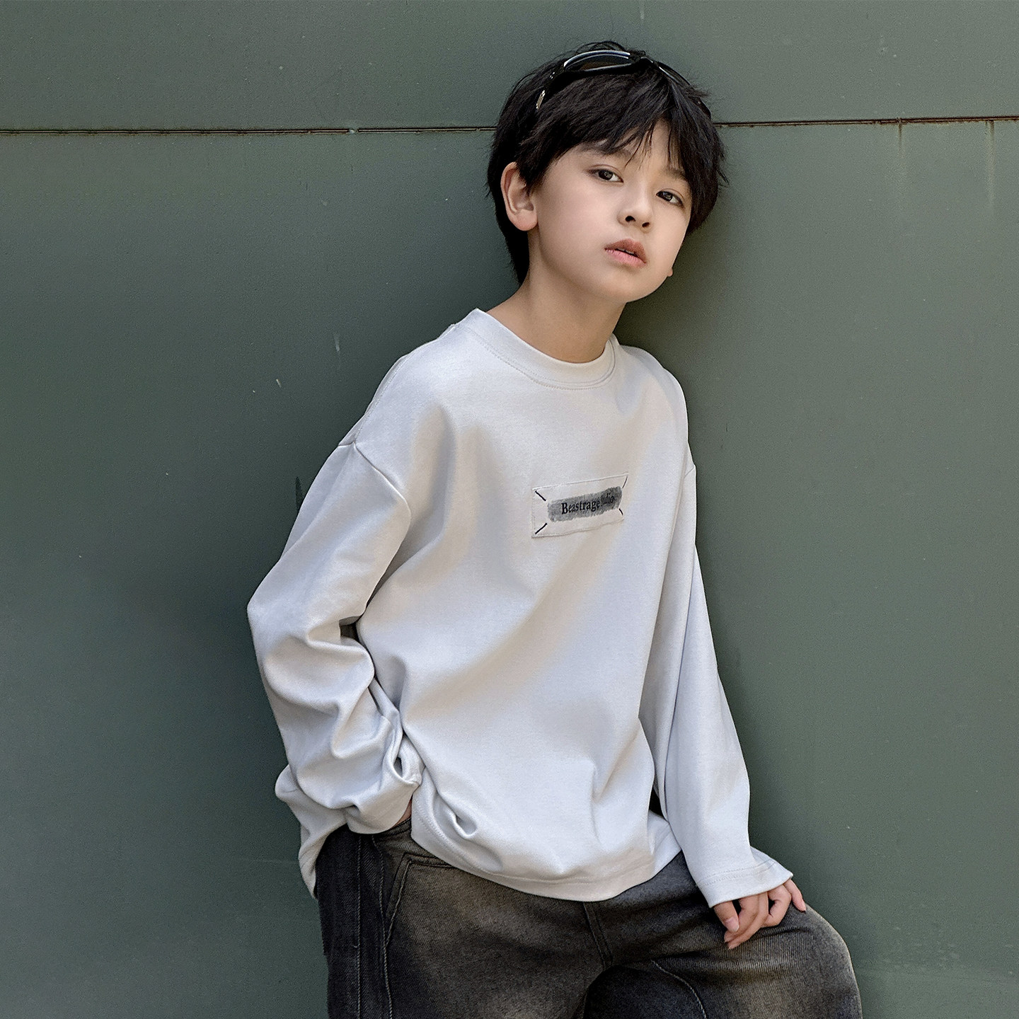 男童长袖t恤春秋季2026新款儿童春装上衣打底衫中大童男孩T恤痞帅