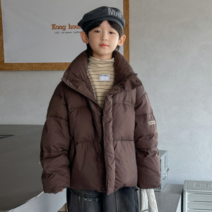 男童冬季羽绒服加厚2023新款韩版儿童冬季上衣男孩白鸭绒外套潮牌