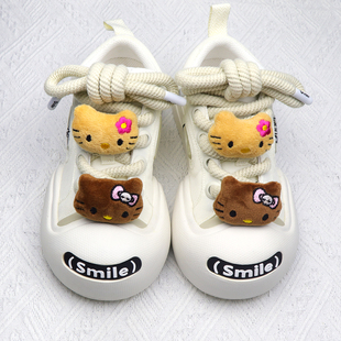 卡通帆布鞋配饰适配ouder顽刻hellokitty鞋子上的装饰扣鞋带扣diy