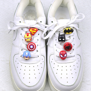 装 可爱卡通钢铁侠蜘蛛侠盾牌鞋 子上 带配饰鞋 饰品 带扣diy儿童鞋