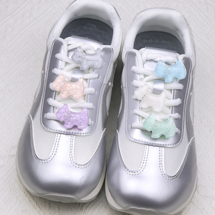 果冻色镶钻小狗鞋带扣冰糖多巴胺鞋带装饰扣diy鞋子上的配件