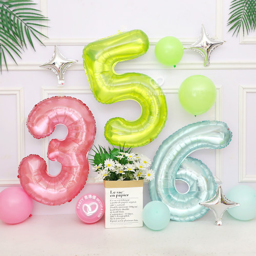 大水晶果冻数字气球拍照装扮道具