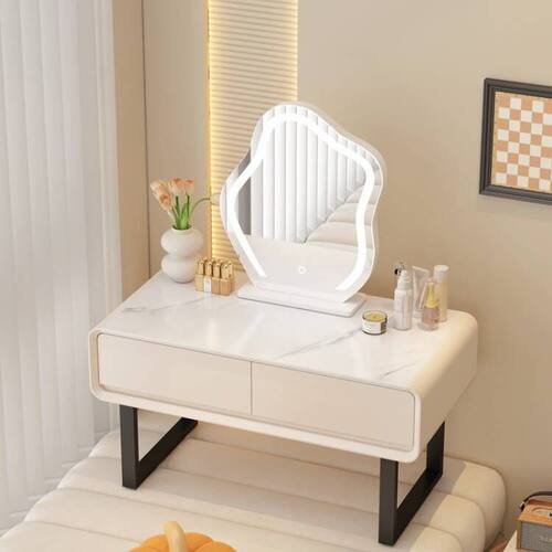 卧室梳妆台飘窗专用小型阳台化妆桌轻奢高级感实木桌榻榻米茶几桌