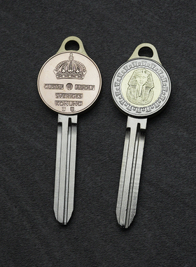 适用于丰田汽车钥匙胚手工改造复古黄铜钥匙