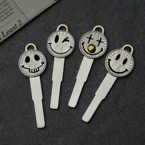 小牛电动车纯铜复古创意手作钥匙