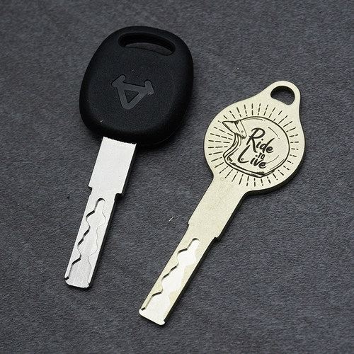 小牛雅迪电动车钥匙胚创意复古纯铜一体