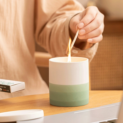 香薰蜡烛玉龙茶香鼠尾草与海盐紫丁香柠檬鸢尾花小苍铃兰茉莉雪松