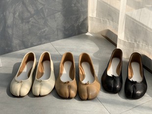 Tabi分趾平底羊皮韩版 2023年春夏季 新款 平跟马吉拉 浅口芭蕾鞋