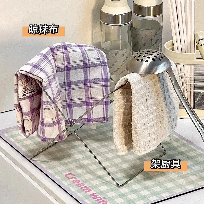 折叠式厨房垃圾架台面垃圾袋支架家用简易铁架桌面临时垃圾桶架子图片