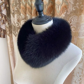 真毛狐狸毛围脖吸扣磁力狐狸毛领子皮草围脖围巾女冬假领子 包邮