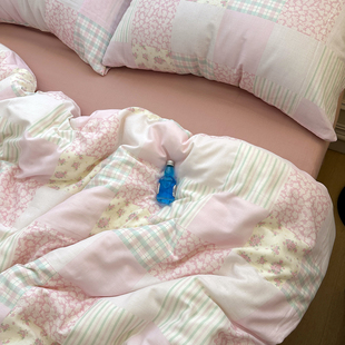 A类 双层纱百福全棉纱布床单床笠被套单件床上用品三四件套可定制