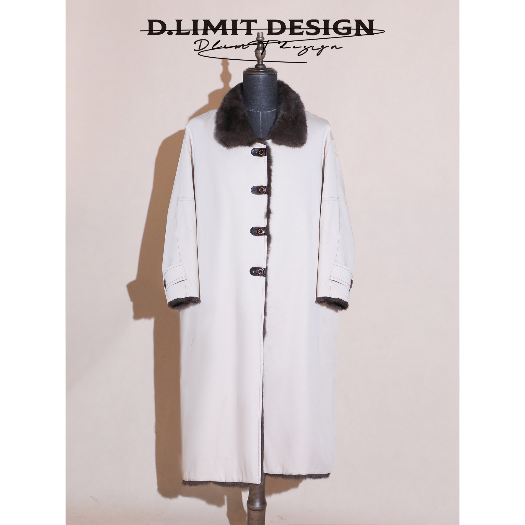 莱赛尔工装AB面两穿派克服兔毛皮皮草DLJS198